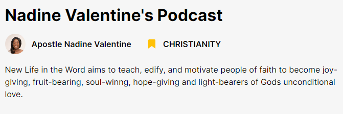 Nadine Valentine Podcast